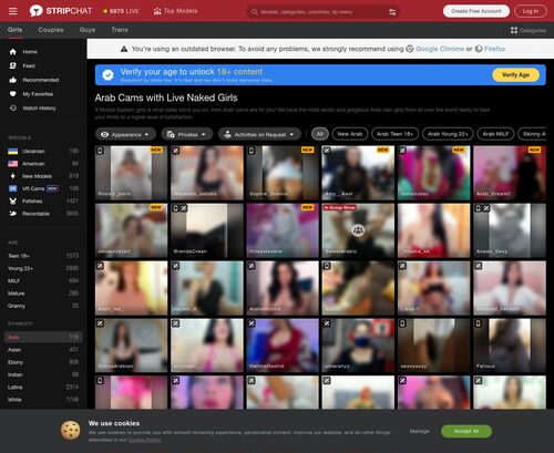 A Review Screenshot of Stripchat Arab